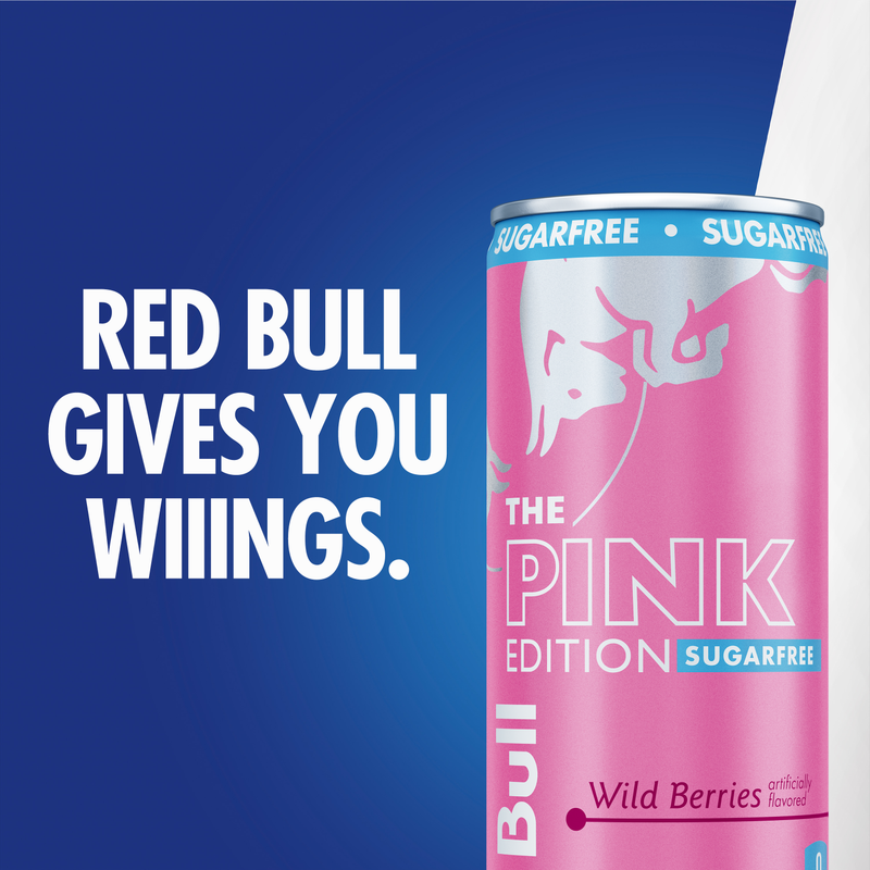 Red Bull Sugar Free Pink Edition Wild Berries 12oz Can