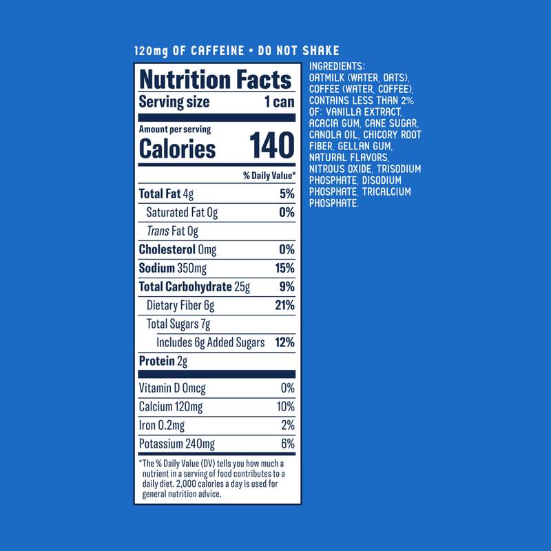 La Colombe Latte enlatado de avena y vainilla, lata de 9 oz