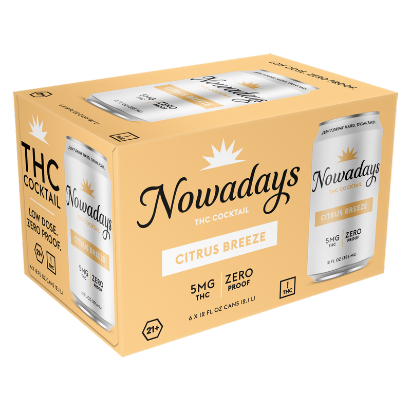 Nowadays Citrus 5MG THC Drink 6pk 12oz Cans