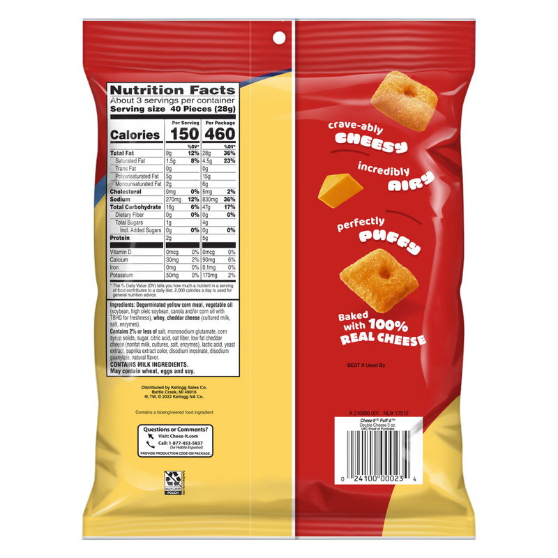 Cheez-It® Puff'd® Cheddar, 3oz