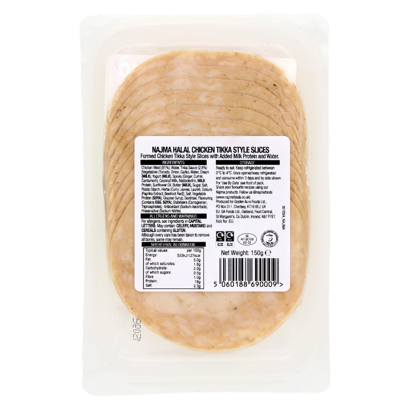 Najma Tikka Sliced Chicken, 150g