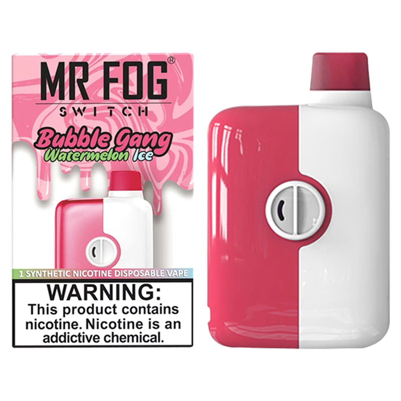 Mr. Fog Switch Bubble Gang Watermelon Ice Disposable Vape 5500 Puffs