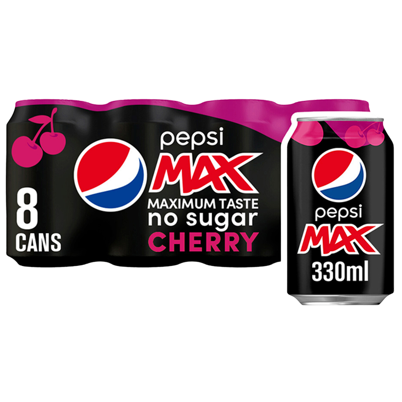 Pepsi Max Cherry, 8 x 330ml