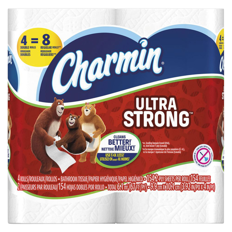 Charmin Ultra Strong Doubles Bath Tissue 4ct