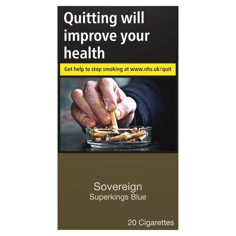 Sovereign Superkings Blue Cigarettes, 20pcs