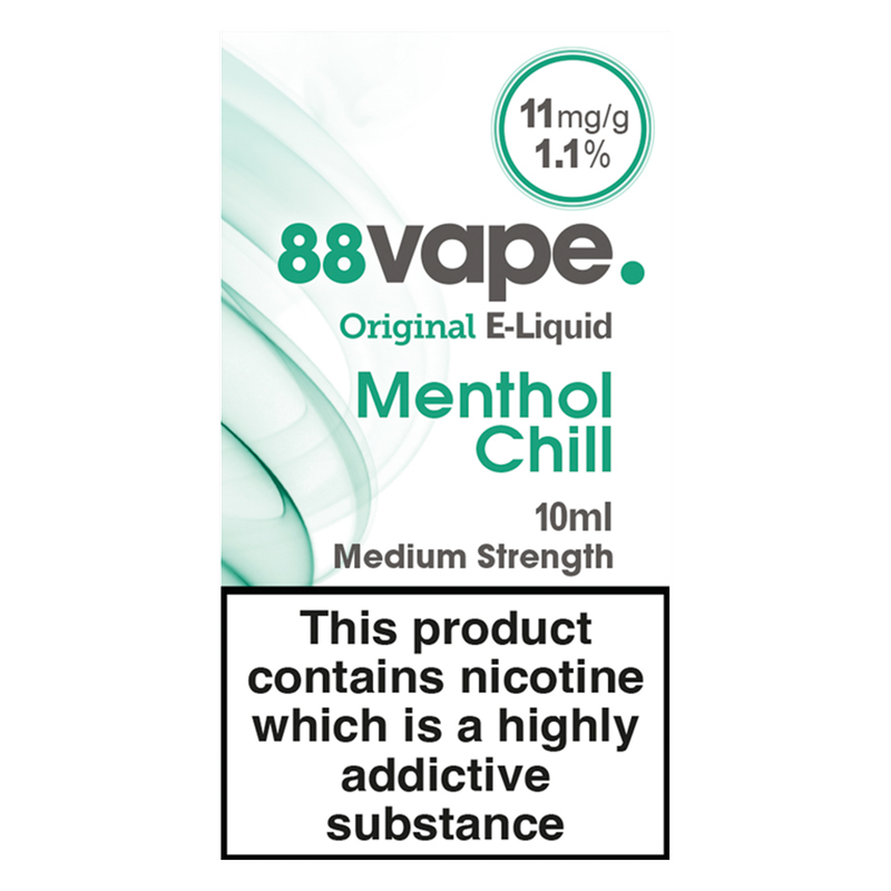 88vape Original E-Liquid Menthol Chill 11mg/ml, 10ml