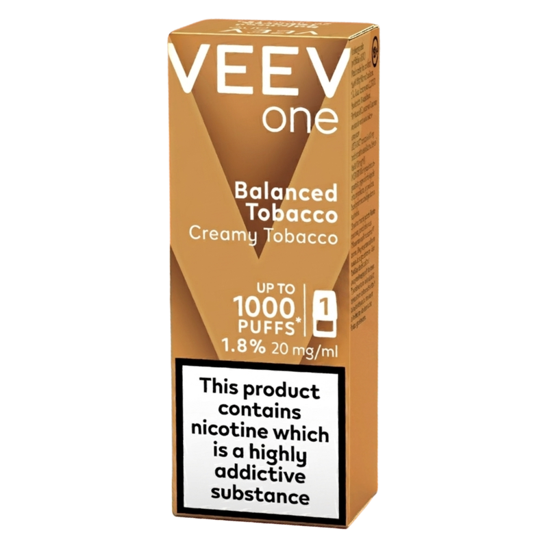 veev one creamy tobacco VEEV One Pods Balanced Tobacco 1.8%, 1pcs : fast delivery by App or Online