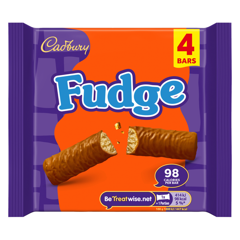 Cadbury Fudge, 4 x 22g
