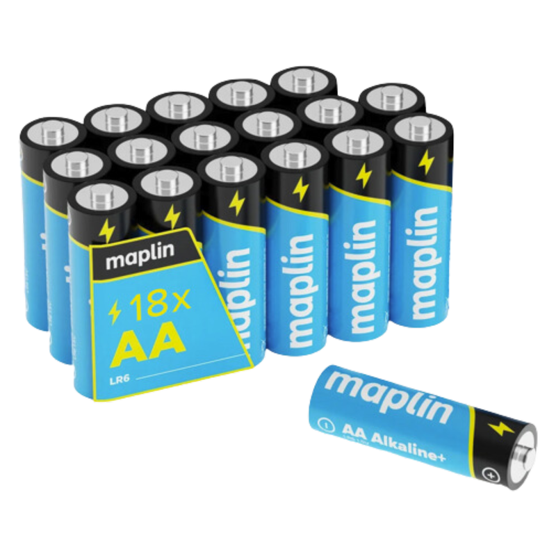 Maplin AA Extra Long Life Batteries, 18pcs