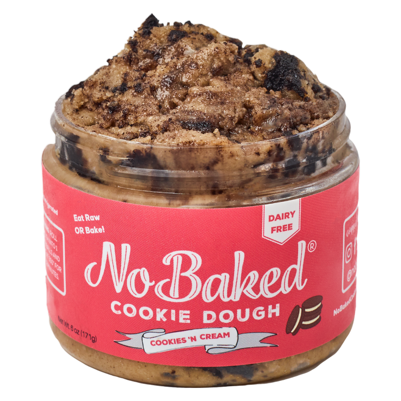 NoBaked Cookie Dough Edible Cookies N Cream Cookie Dough 6oz Jar