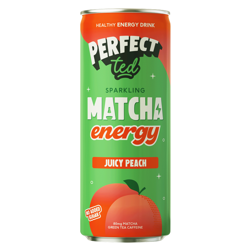 Perfect Ted Matcha Energy Juicy Peach Drink, 250ml
