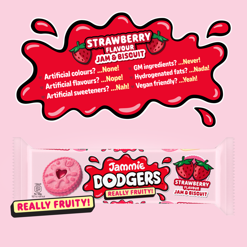 Jammie Dodgers Strawberry Jam Flavoured Biscuit, 140g