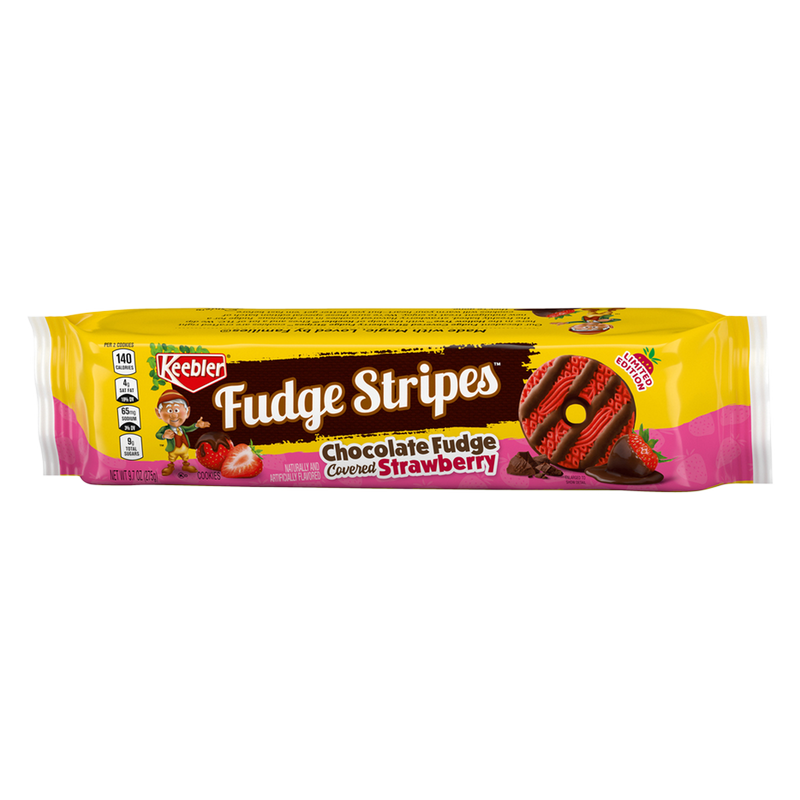 Keebler Chocolate Covered Strawberry Fudge Stripes Cookies 9.7oz