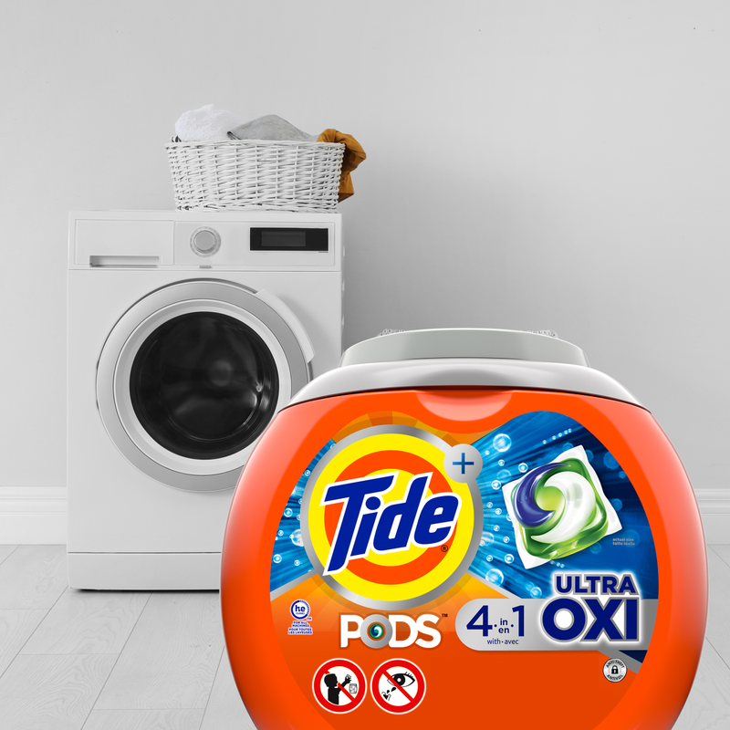 Tide PODS Liquid Laundry Detergent Pacs with Ultra Oxi 32ct