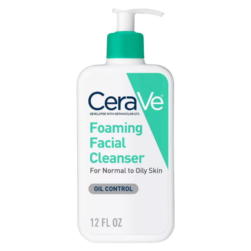 CeraVe Foaming Face Wash, Facial Cleanser for Normal to Oily Skin 12oz