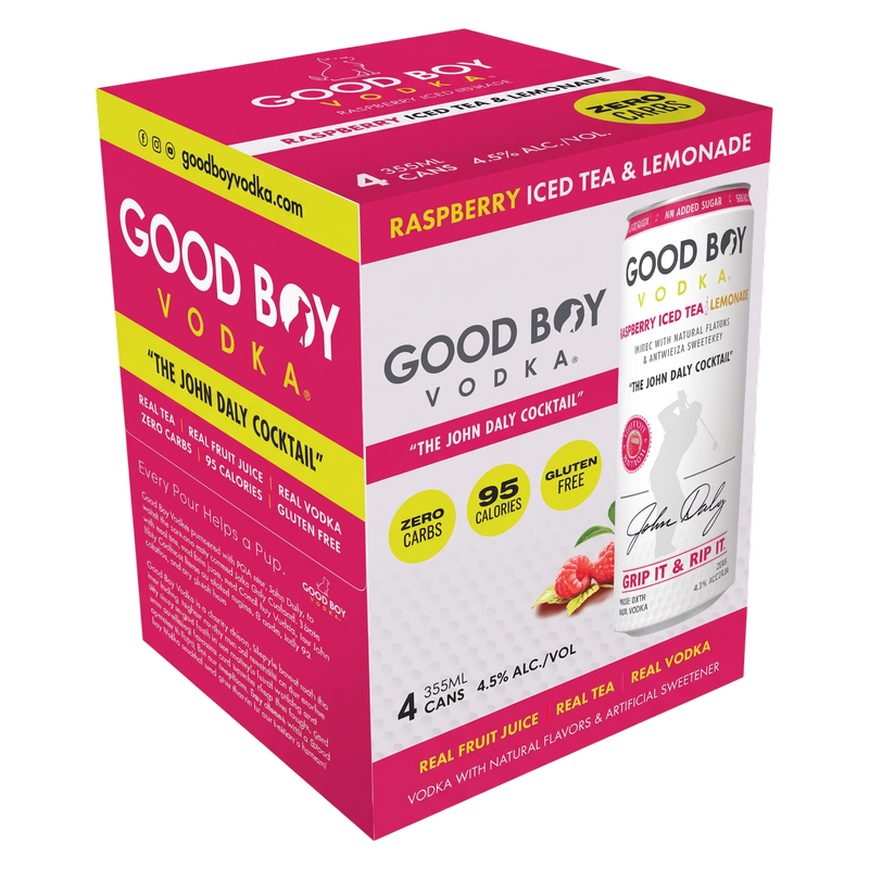 Good Boy John Daly Raspberry Iced Tea & Lemonade 4pk 12oz Can