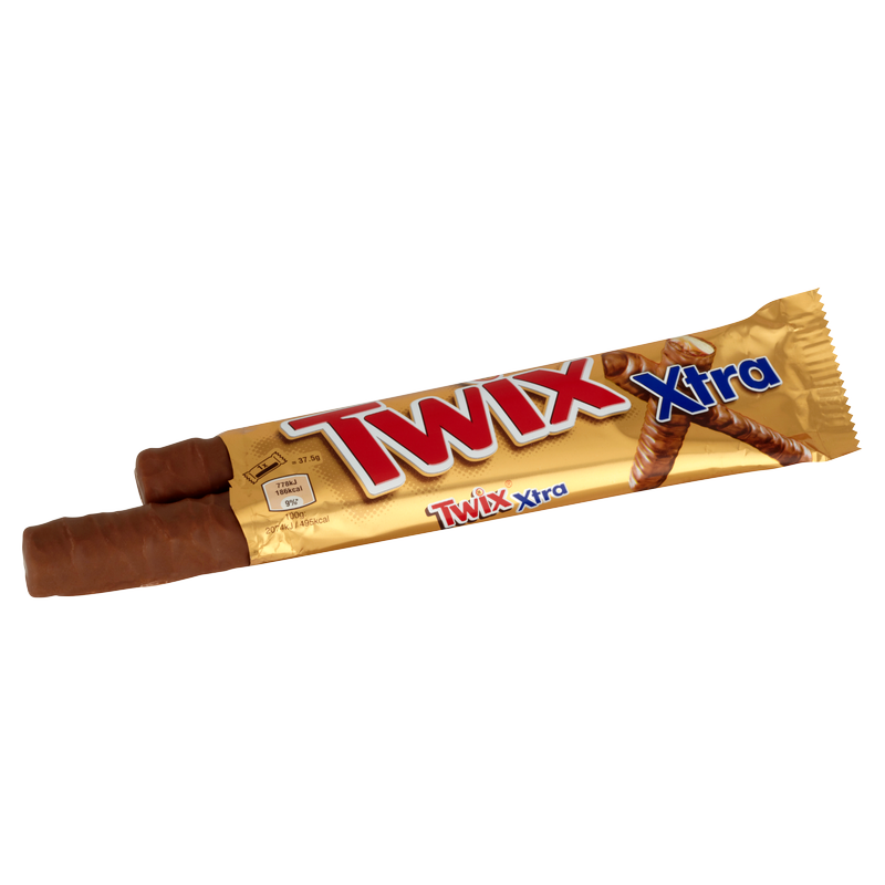 Twix Xtra chocolate bar pack, Twix Xtra Bar transparent background