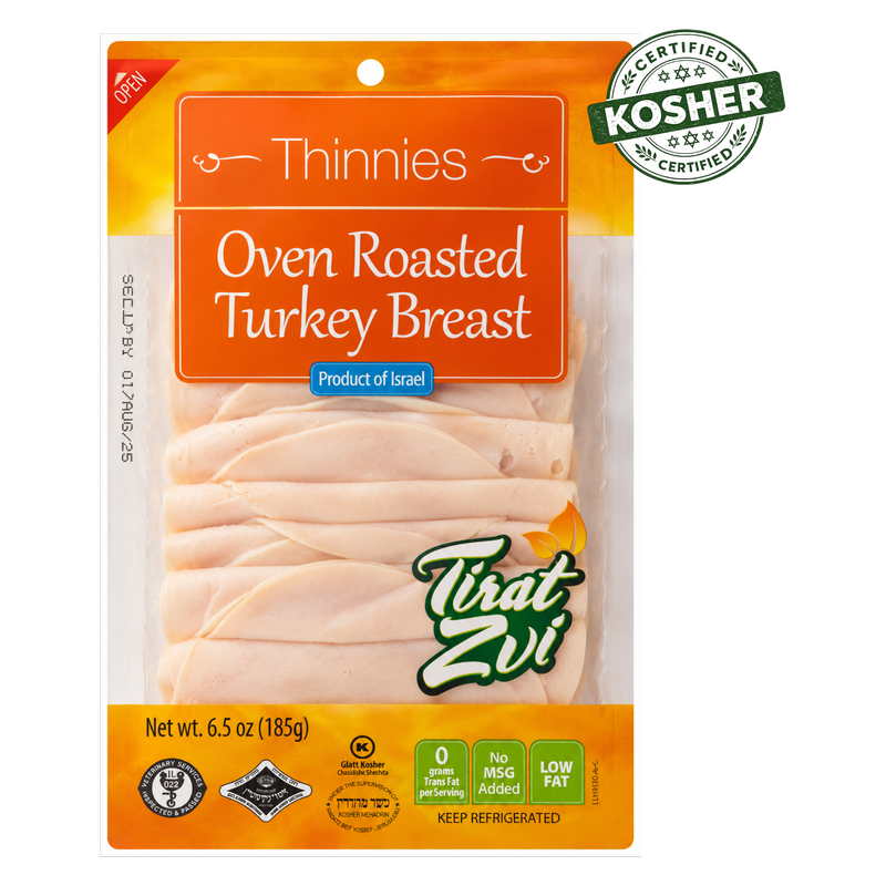 Tirat Zvi Thinnies Oven Roasted Turkey Slices - 6.5oz