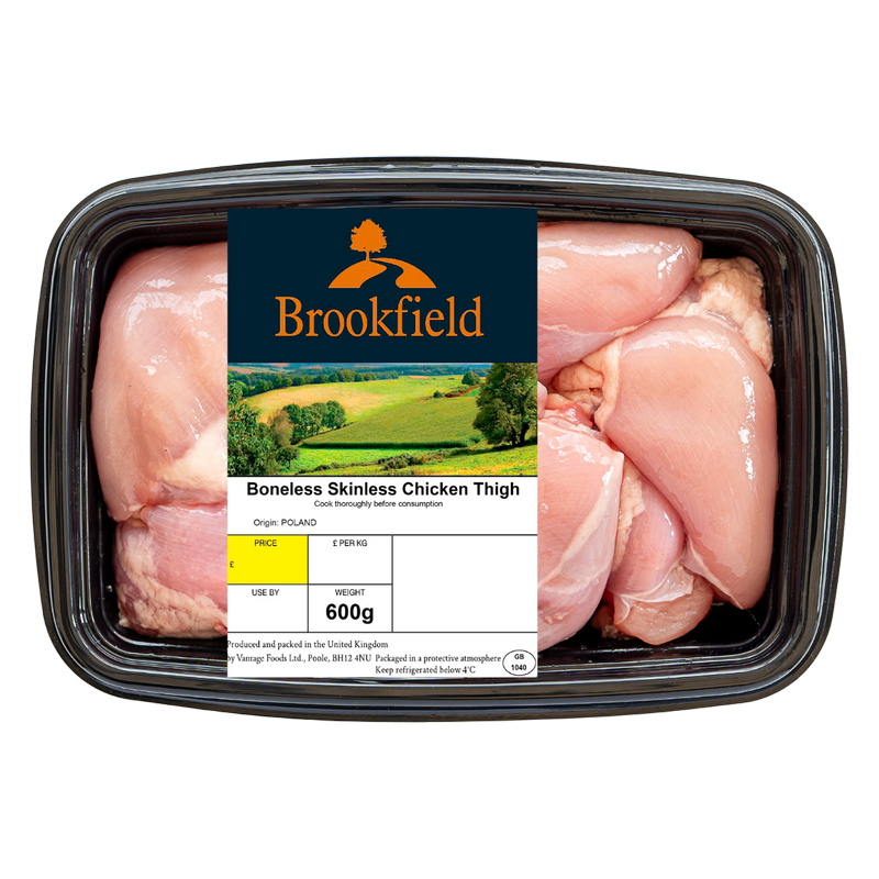 Brookfield Farm Boneless & Skinless Chicken Thighs, 600g