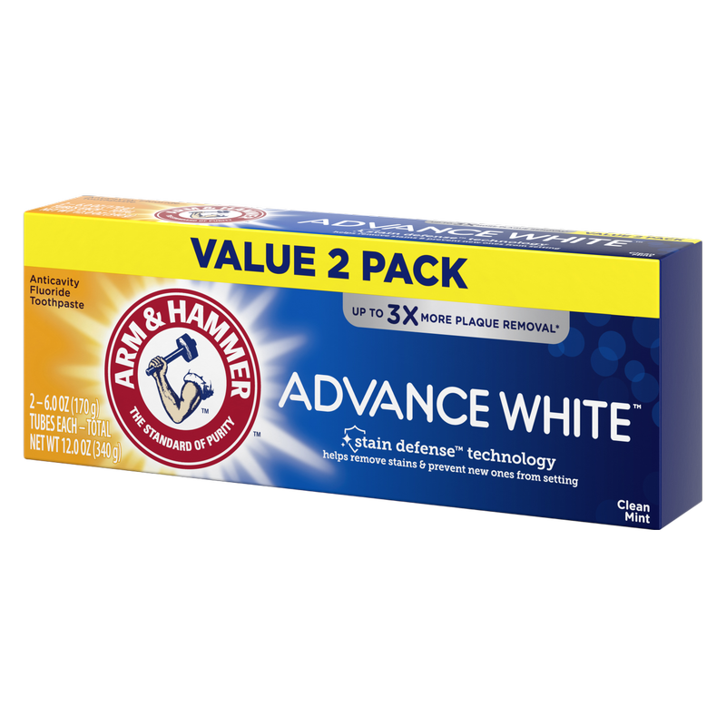Arm & Hammer Advanced White Toothpaste, 6.0oz Twin Pack
