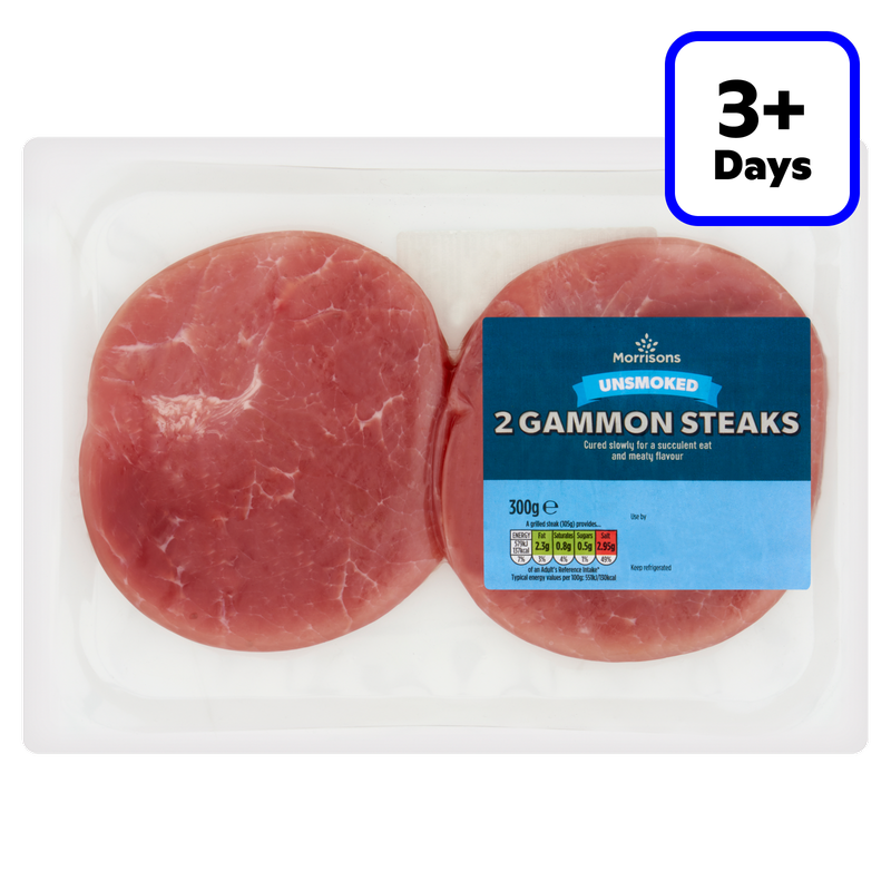 Morrisons Unsmoked Gammon Steaks, 300g
