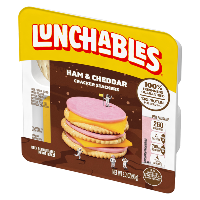 Lunchables Ham & Cheddar Cracker Stackers - 3.2oz - Delivered In As ...