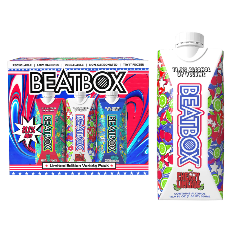 Beatbox Red White and Blue Party Box 6pk 500ml 11.1% ABV