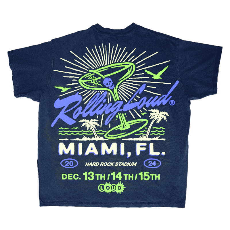 Rolling Loud Miami 24 On the Rocks Tee-Size Medium