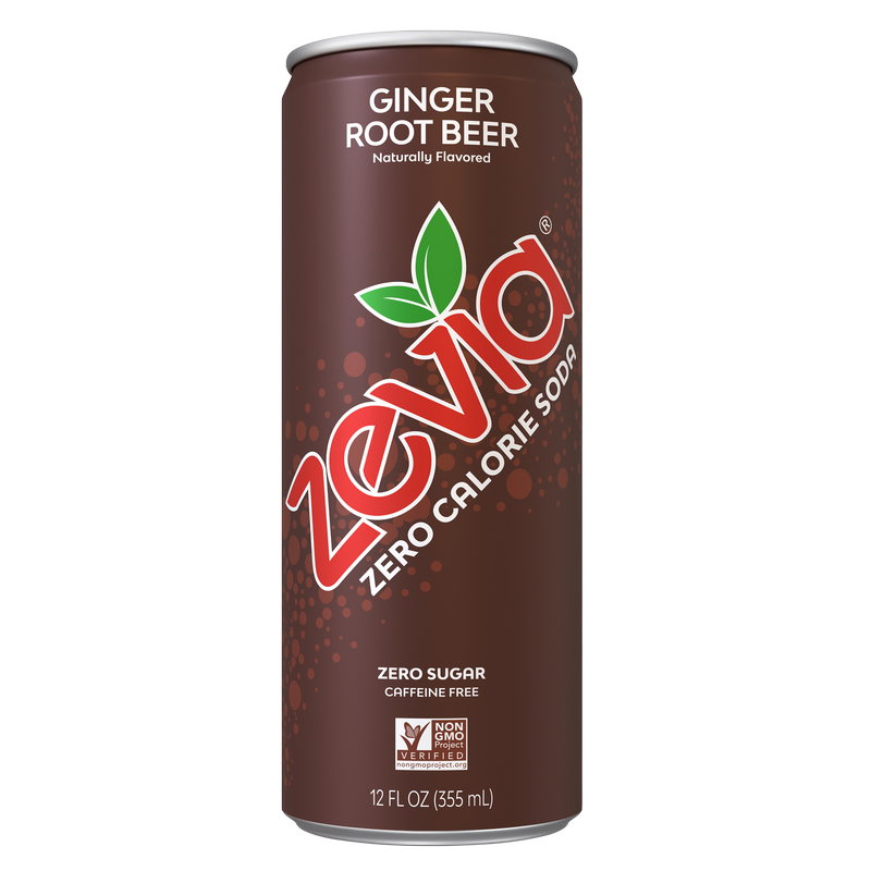Zevia Soda 12OZ Sleek - Ginger Root Beer