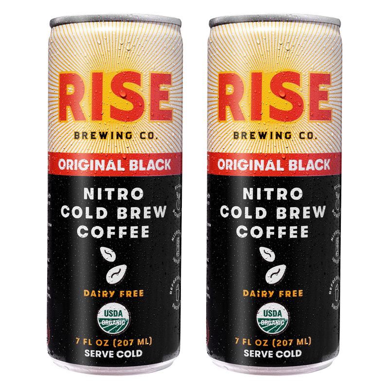 2ct - RISE Brewing Co. Original Black Nitro Cold Brew Coffee 7oz Can