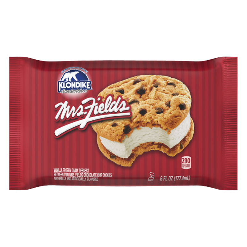 Klondike Mrs. Fields Cookie Ice Cream Sandwich 1ct