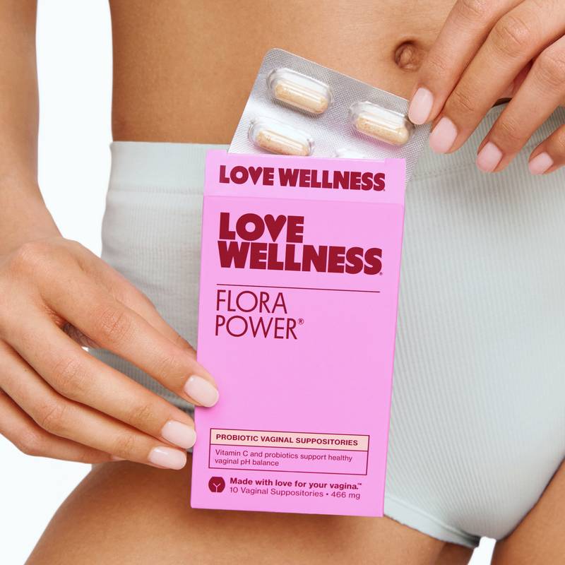 Love Wellness Flora Power Probiotic Vaginal Suppositories 10ct