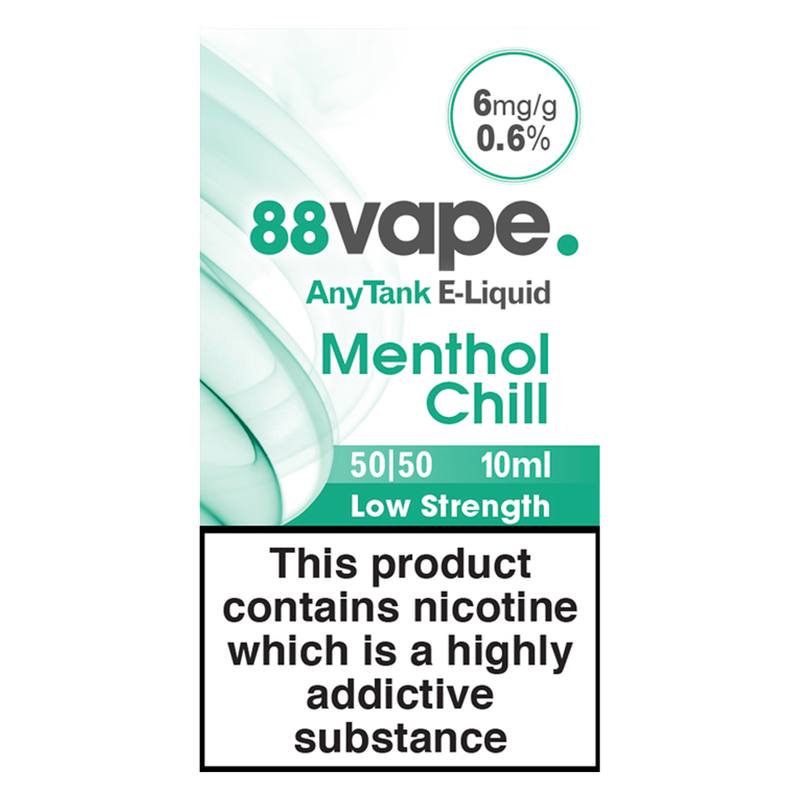 88vape AnyTank E-Liquid Menthol Chill 6mg/ml, 10ml