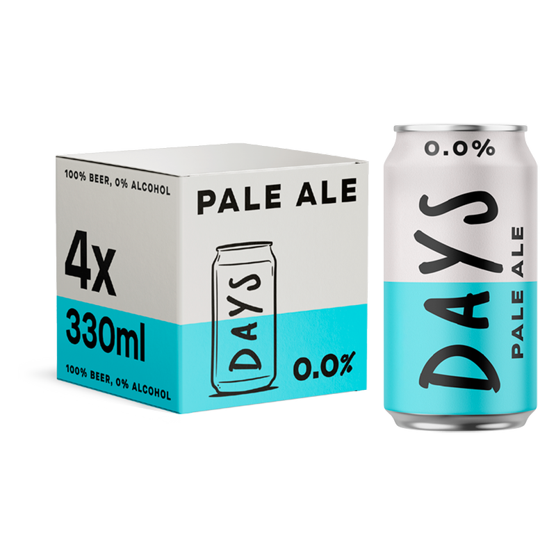 Days 0.0% Alcohol Free Pale Ale, 4 x 330ml