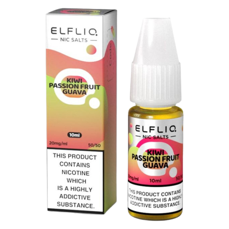 Elfliq Kiwi Passionfruit Guava Nic Salt E-Liquid 10mg/ml, 10ml