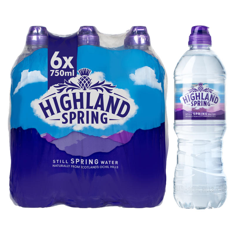 Highland Spring Still Water, 6 x 750ml