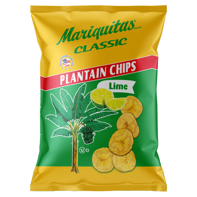 Mariquitas Classic Chips Plantain Lime 4.5oz