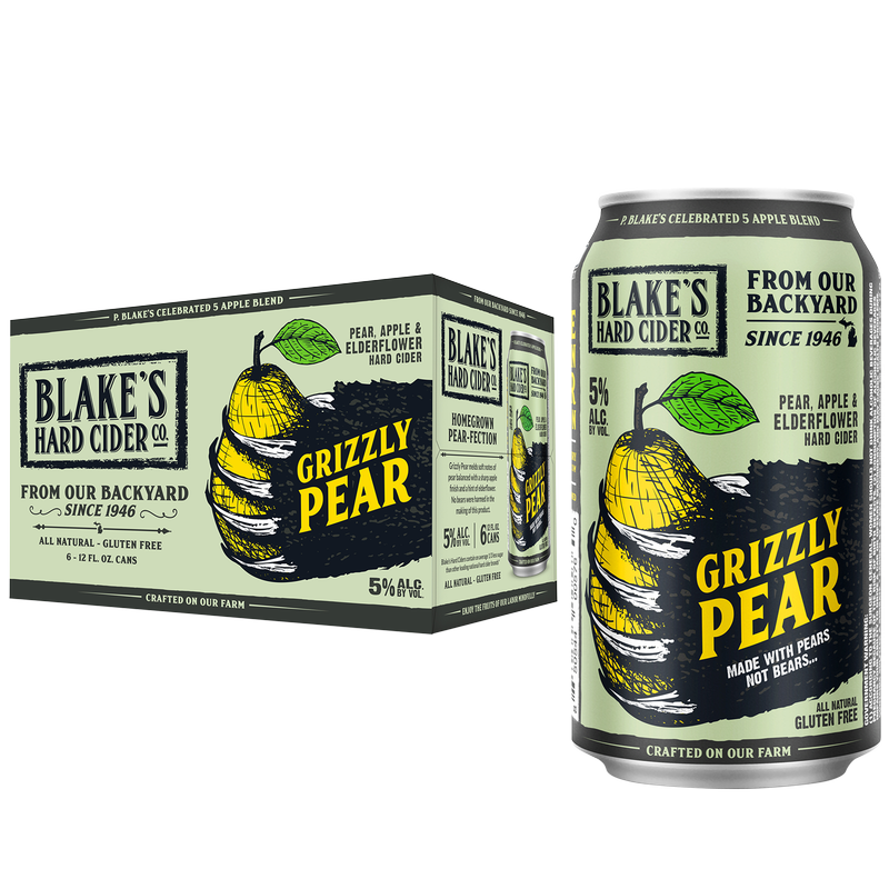 Blake's Hard Cider Grizzly Pear 6pk 12oz Can 5.0% ABV