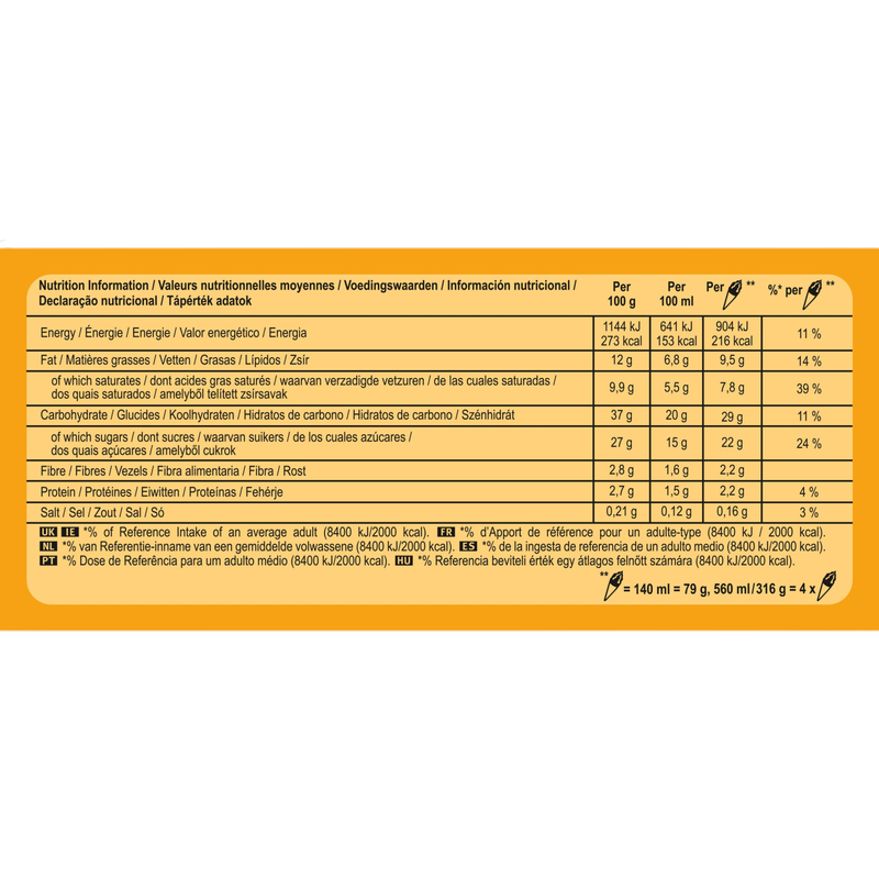 Cornetto Soft Mango & White Chocolate, 4 x 140ml