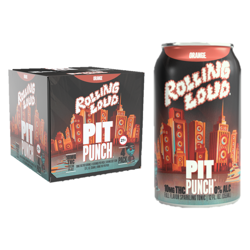 Cheech & Chong x Rolling Loud 10mg THC Orange Pit Punch 4pk 12oz Can