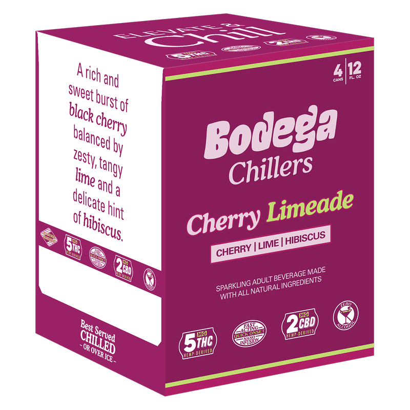 Bodega 5mg THC Cherry Limeade Chiller 4pk 12oz Can
