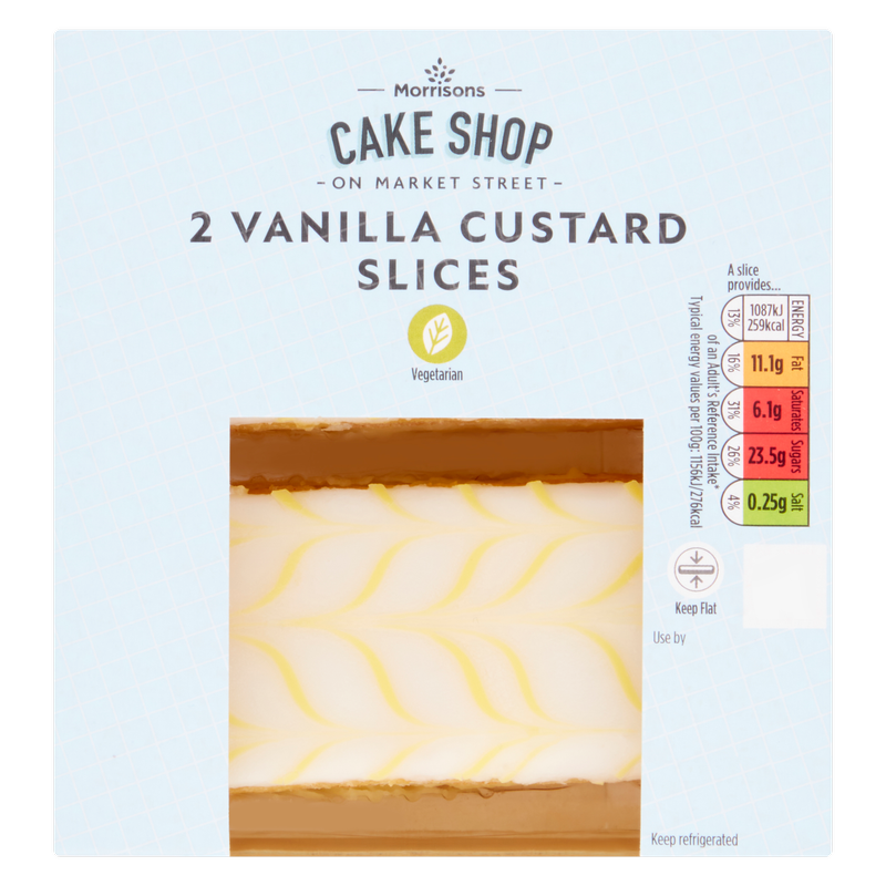 Morrisons Market Street Vanilla Custard Slices, 2pcs