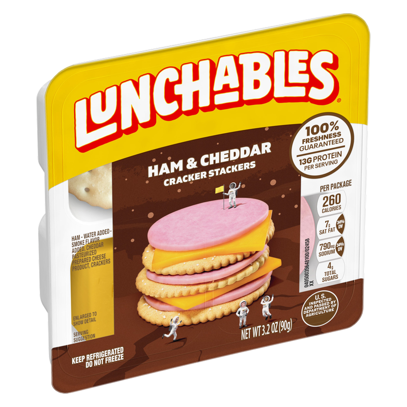 Lunchables Ham & Cheddar Cracker Stackers - 3.2oz - Delivered In As ...