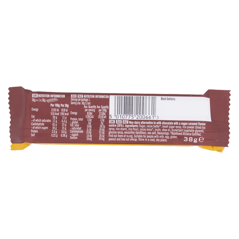 NOMO Vegan & Free From Caramel Choc Bar, 38g