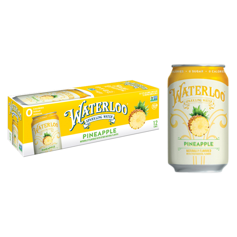 Waterloo Sparkling Pineapple Water 12pk 12oz Can