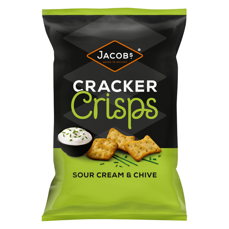 Jacobs Sour Cream & Chive Cracker Crisps, 150g