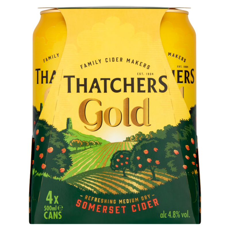 Thatchers Gold Cider, 4 x 500ml