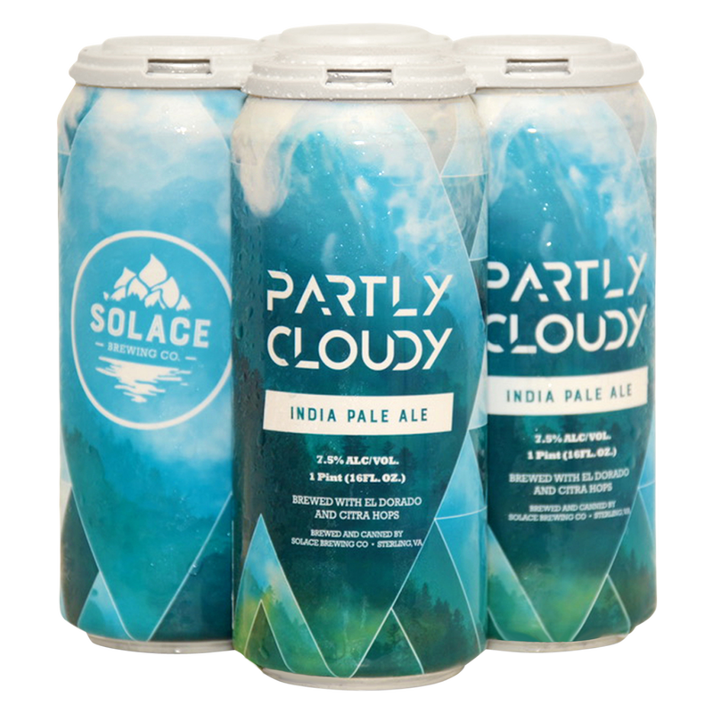 Solace Partly Cloudy NEIPA 4pk 16oz Can 7.2% ABV