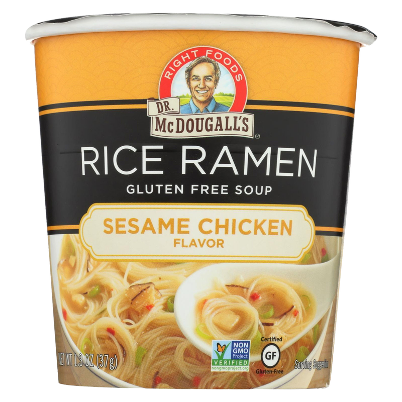Dr. McDougall's Sesame Chicken Gluten Free Rice Noodle Soup Cup 1.3oz