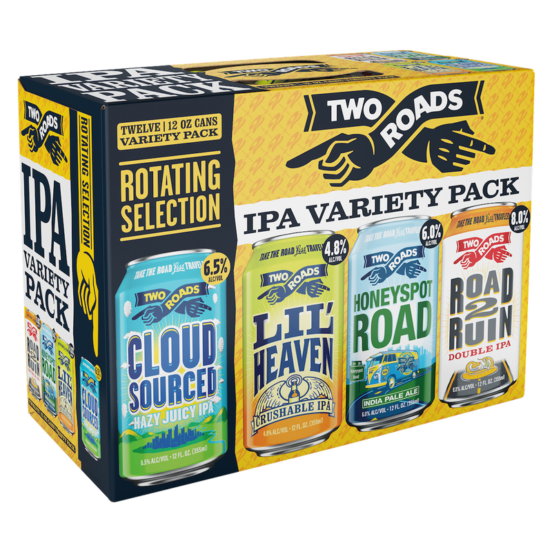 Two Roads Brewing Co. IPA Variety Pack 12pk 12oz Can 6.5% ABV 